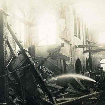 Brunswick High School after the fire