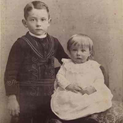 A photo of two children.