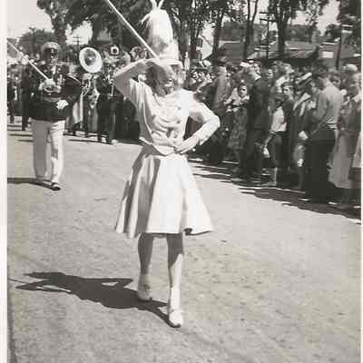 Drum Majorette in Brunswick's 200th Anniversary Parade