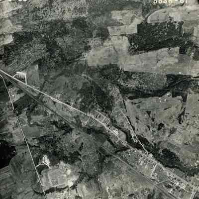 An aerial photo of River Road. 5/4/1953