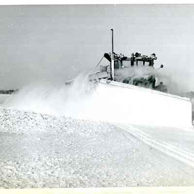 Snow Plow on Naval Air Station Runway