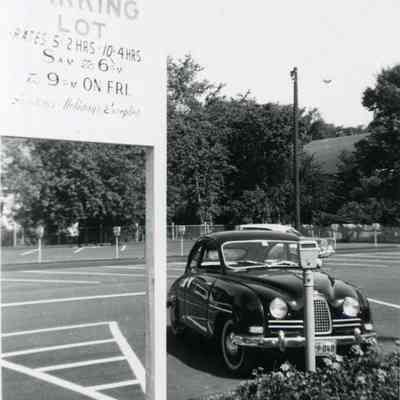 A photo of the parking lot behind the Tondreau Block on Bank St.