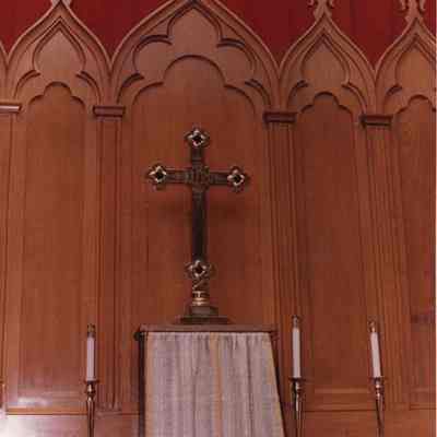 A photo view of a church alter.