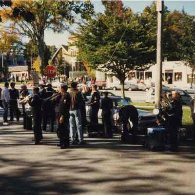 A photo of the Navy Band getting ready for the 250th parade.10/7/1989.