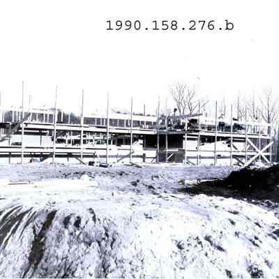 A photo of the Coffin School under construction.