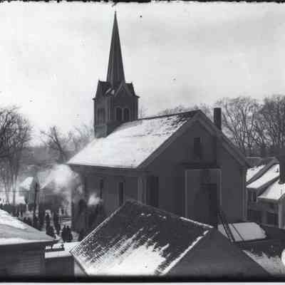 Fire at Methodist Church on Pleasant St
