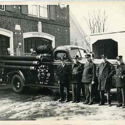 Firefighters with the Combo Pumper Truck