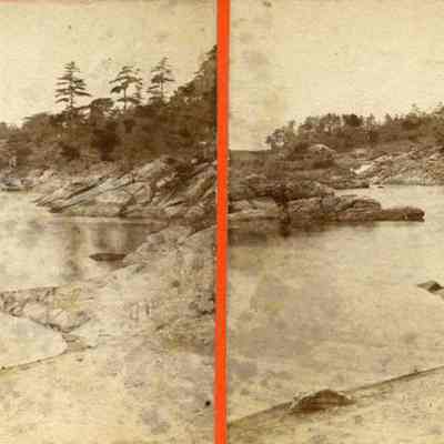 A photo of the Androscoggin River below the falls.