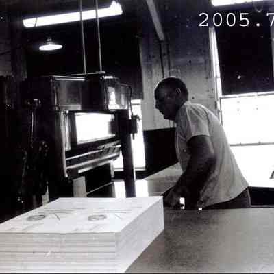 A photo of unidentified mill worker.