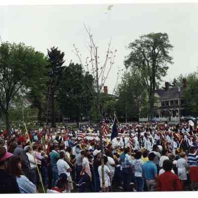 Bands, Color Guards and Crowd at the Desert Storm Welcome Home Parade
