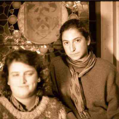 A photo view of two women at the Skolfield-Whittier House