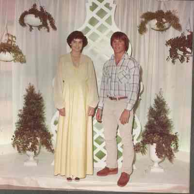 Paulette Racine escorted by Joe Pertell at the 1979 Teen Queen Ball.