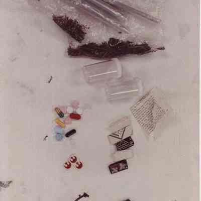 A photo view of illegal drugs. 10/26/1989.