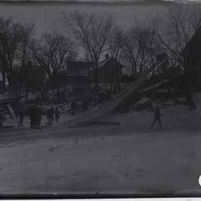 Winter Slide Near Water St
