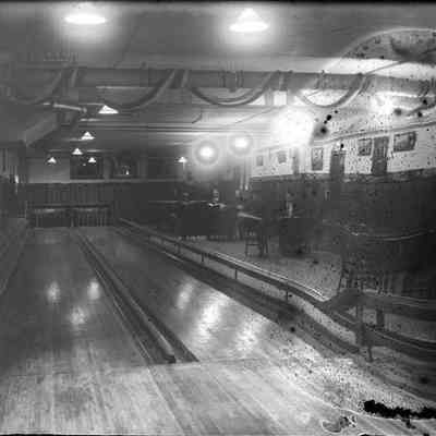 Two bowling lanes.