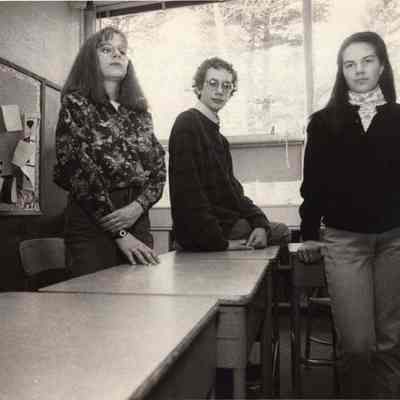A photo view of Aronathea Murdoch, Jonathan Schaub and Kim Taggert. 3/6/1992.