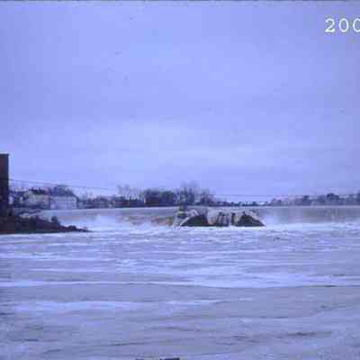 Flood Waters Coming over the Dam