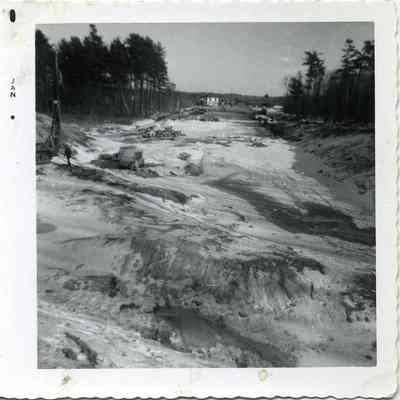 Building of Route 1 underpass, 1961