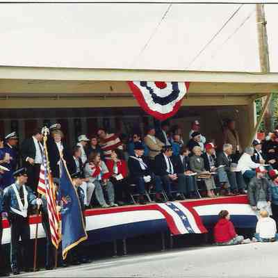 A color photograph of the Judges stand in the 250th Anniversary Parade