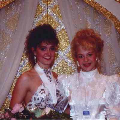 1990 Maine Jr. Miss Pageant Angela Walker and 1st runner up Lisa Kelly.