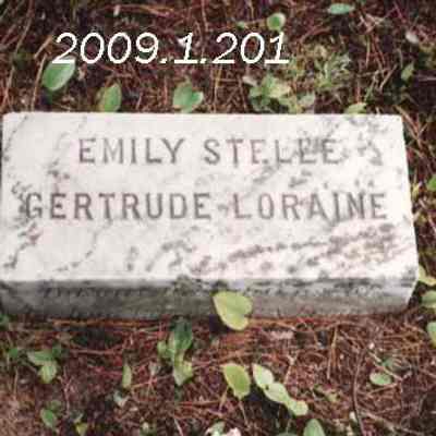 A photo of JLC infant children gravestone.