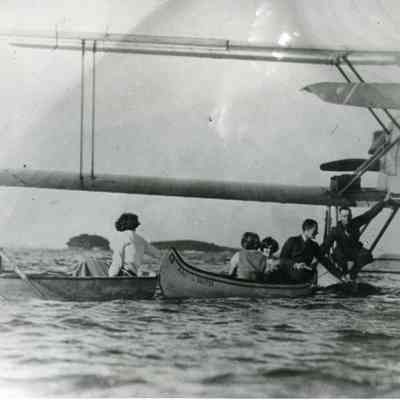 Beneath the Wing of One of the Sea Planes in the "Round the World Flyers"