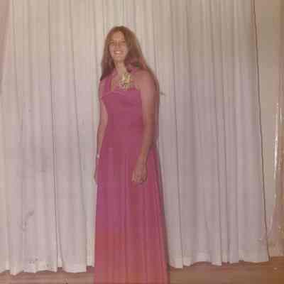 Contestant #6 Kathy Livernois posing at the Teen Queen Dance