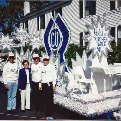 A color photograph of the St. John's Federal Credit Union float.