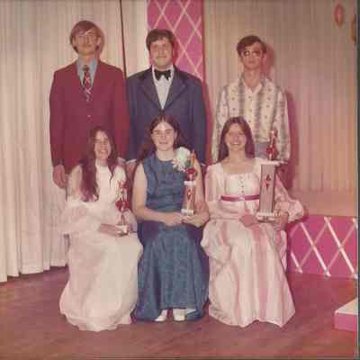 The Teen Queen Contestants and there escort at the ball.
