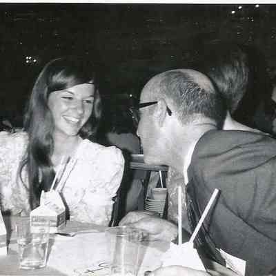 A B/W photograph Ray Menard and some unknown girl.