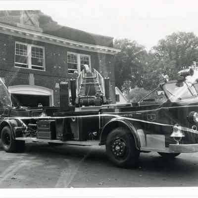 Fire Engine Helps Wash Windows