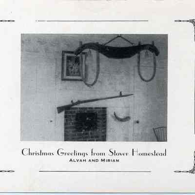Christmas Card from Alvah and Miriam Stover