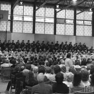 A photo view of Brunswick High School Graduation 1980. 6/8/1980.