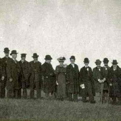 Unidentified People in a Field