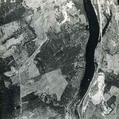 An aerial photo of mostly Durham. 5/4/1953.