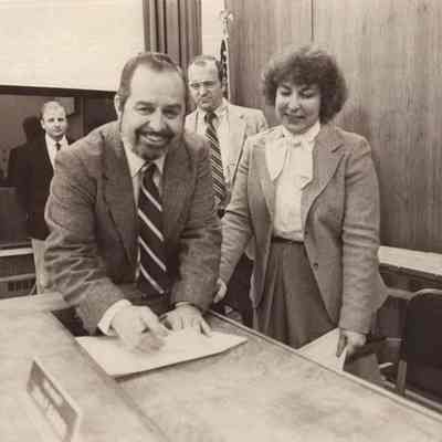 A photo view of Reginald G. Pinkham. 1/9/1984.