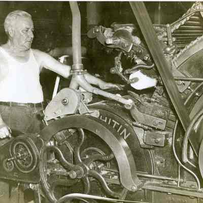 Alfred Tetu at work in the Verney Mill