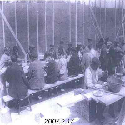 Lunch Time for the Crew Framing in Bunganuc Hall