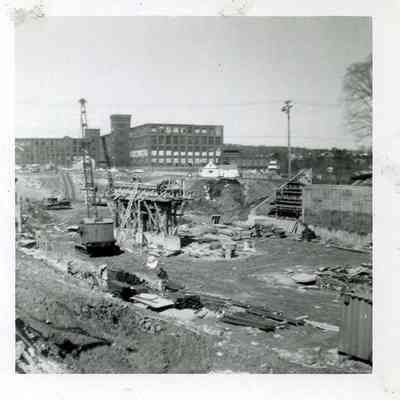 Building of Route 1underpass, 1961