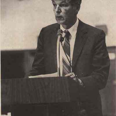 A photo view of Dr. Peter J. Haughwout. 10/8/1981.