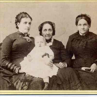 Three Unidentified Women and a Baby