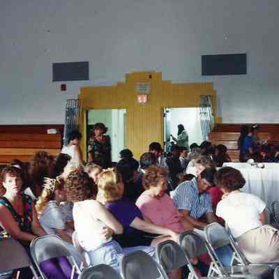the audience and Sharon Costedio talking