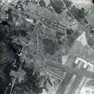 An aerial photo of Brunswick Naval Air Station. 5/4/1953.