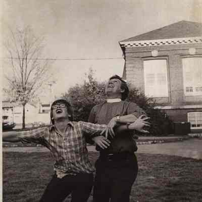 A photo view of Rev. Nickerson and his son Tom.10/26/1979.