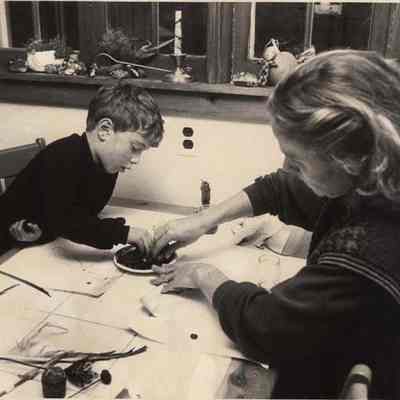 A photo view of Hunter (l) and Chake (l). 11//2/1952.