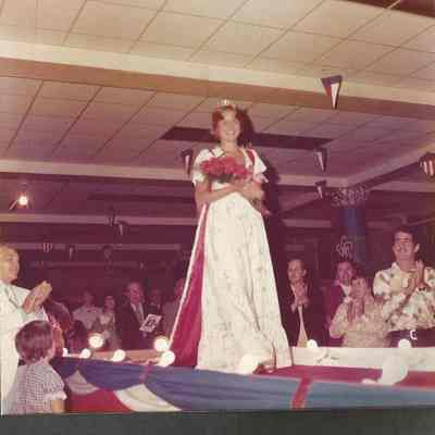 Becky Beck taking her first walk as Brunswick Teen Queen.
