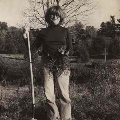 Martha Gottlieb in her garden
