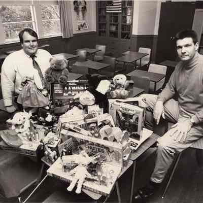 A photo view of Peter Blake and Charlie Gordon.