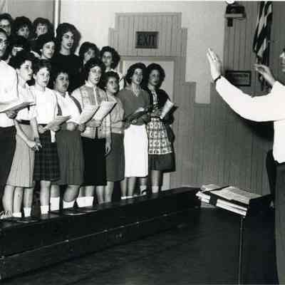 Mr. Boynton directing students. c. 1962