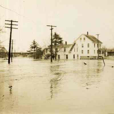 Mill and Cumberland Streets in the 1936 Flood